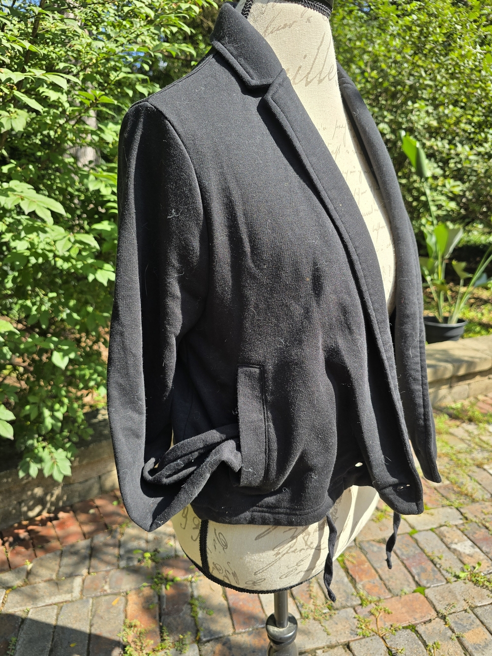 Banana Republic Relaxed Cotton Blazer Jacket. Short Black Coat Short Jacket